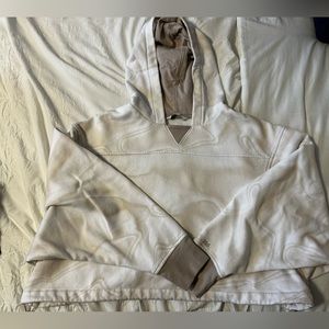 DSG Marble cropped hoodie cream/brown